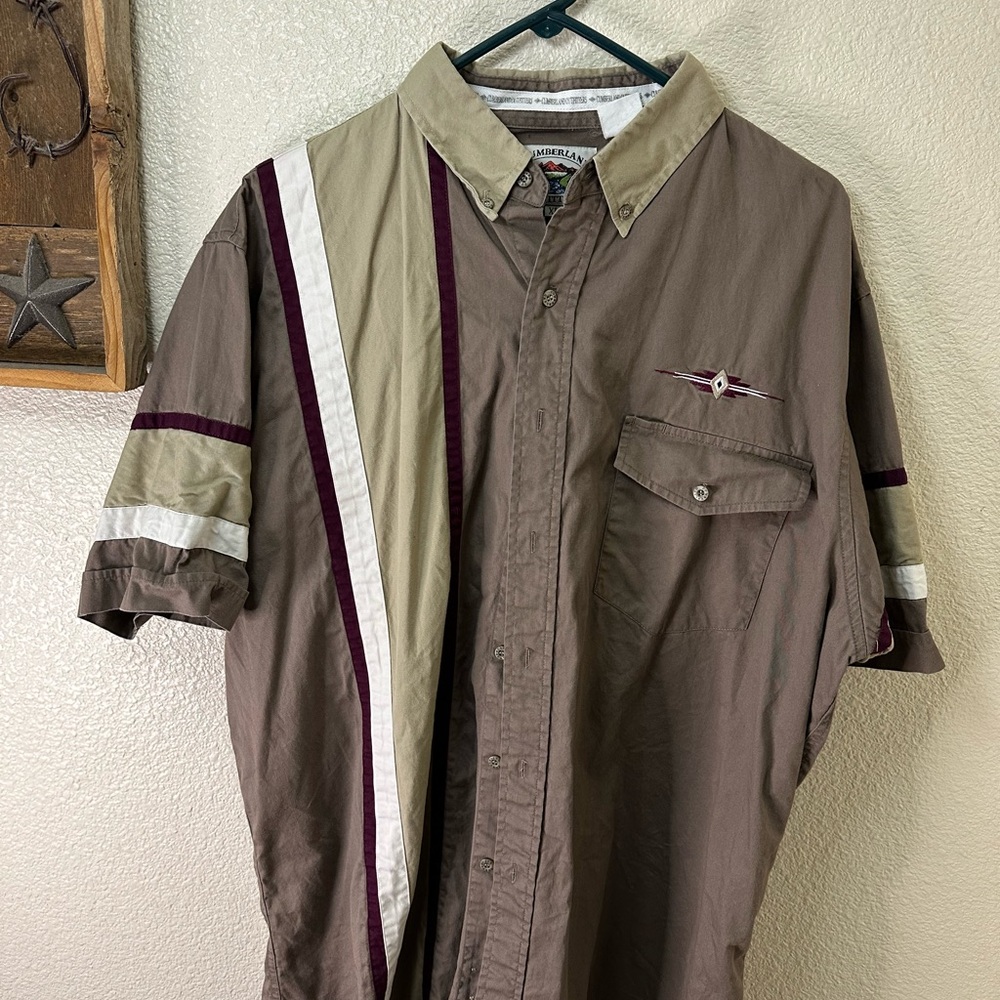 Men's Casual Button Down Shirt - Brown by Wrangler